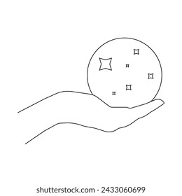 Magic crystal ball icon vector illustration design
