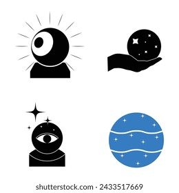 Magic crystal ball icon vector illustration design
