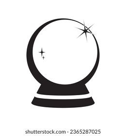Magic crystal ball icon,vector illustration logo design
