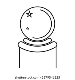 Magische Kristallkugel Symbol, Vektorgrafik-Logo-Design