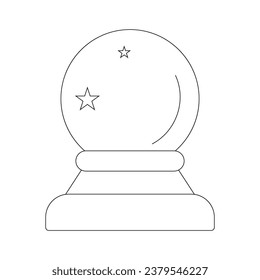 Magische Kristallkugel Symbol, Vektorgrafik-Logo-Design