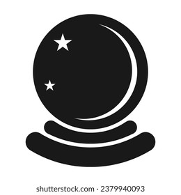 Magische Kristallkugel Symbol, Vektorgrafik-Logo-Design