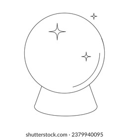 Magic crystal ball icon,vector illustration logo design