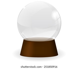 Magic crystal ball isolated over a white background 