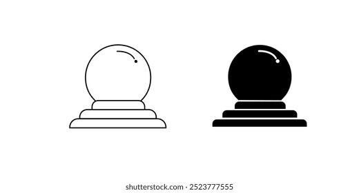 Magic Crystal Ball Line Icon Editable Stroke