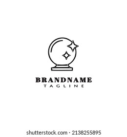 magic crystal ball logo icon cute template modern vector illustration