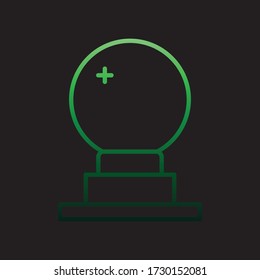 magische Kristallkugel nolan Ikone. Einfache dünne Linie, Umrissvektor für Karneval und Unterhaltung Icons für ui und ux, Website oder mobile Anwendungen
