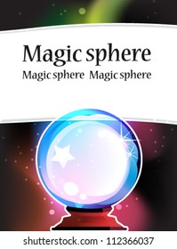 Magic Crystal ball  on a mysterious background