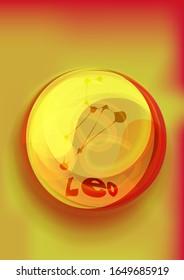 bola de cristal mágico, luz anaranjada, descargas eléctricas y relámpagos, ilustración mística, signo zodiaco Leo