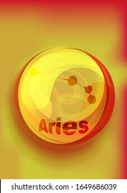 bola de cristal mágico, luz anaranjada, descargas eléctricas y relámpagos, ilustración mística, signo zodiaco Aries