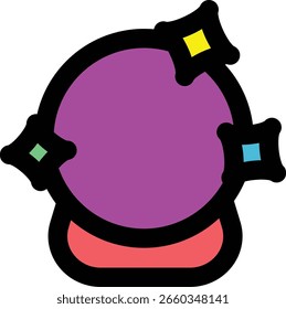 a magic crystal ball prediction icon