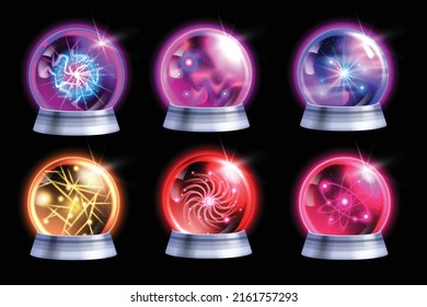 Magic Crystal Ball Vector Set Witch Stock Vector (Royalty Free ...