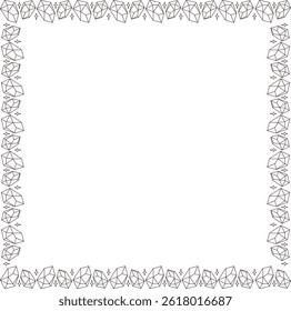 Magic crystal frame. Line art healing crystal template. Gemstone with empty space for your text
