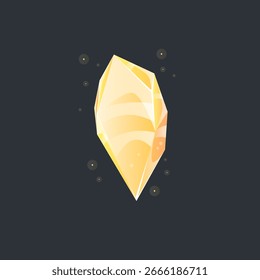 Magic Crystal Gem in gelb orange Farbe für Spiele oder Slots oder Casino Vektor Design