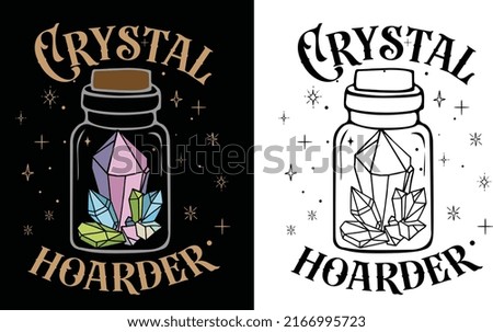 Magic Crystal gemstone blue, green, and pink color in a bottle for a Crystal Hoarder