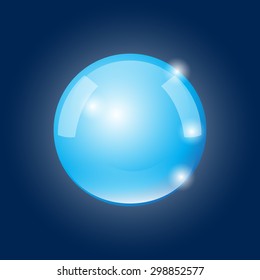 Magic crystal sphere. Vector illustration.