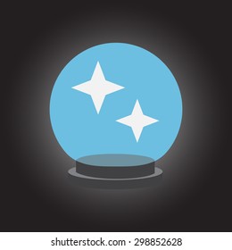 Magic crystal sphere. Vector illustration.