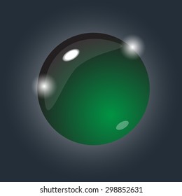 Magic crystal sphere. Vector illustration.