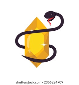 Dibujo de diseño de pegatinas coloreadas del vector de cristal mágico. Archivo EPS 10