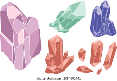 magic crystals, gems, game,  drawing
