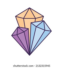 magic crytals design of colors