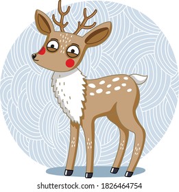Magia linda ilustración vectorial de ciervo