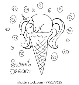Royalty Free Ice Cream Cone Coloring Page Stock Images Photos