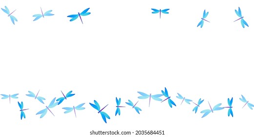 Zauberhafter türkiser blauer Libellenfliege, einzelne Vektorhintergrund. Frühlingsblütige Insekten. Wilde Libelle einzeln auf geistlichem Hintergrund. Sensitive Flügel sind für Grafikdesign schädlich. Tropische Wesen
