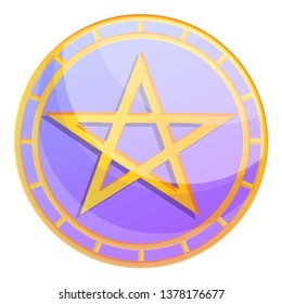 Magic david star icon. Cartoon of magic david star vector icon for web design isolated on white background