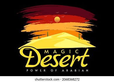 magic desert retro vintage design