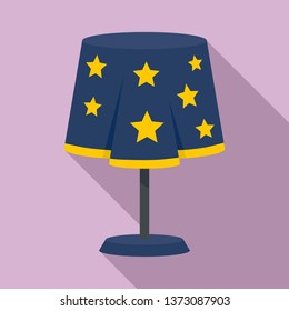 Magic desk lamp icon. Flat illustration of magic desk lamp vector icon for web design