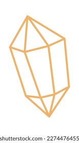 Magic diamond for rituals flat icon. Vector illustration