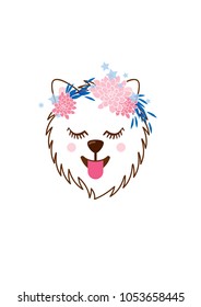 Magic dog floral decor