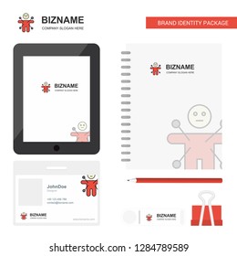 Magic doll Business Logo, Tab App, Diary PVC Employee Card and USB Brand Stationary Package Design Vector Template