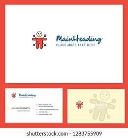 Magic doll Logo design with Tagline & Front and Back Busienss Card Template. Vector Creative Design
