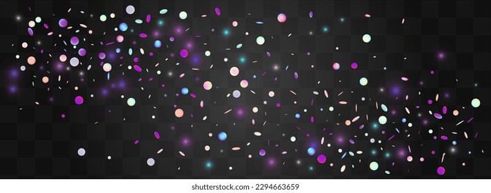 Magic Dot Luxury Vector Panoramic Transparent Background. Unicorn Celebration Round Invitation. Happy Texture. Rainbow Carnaval Postcard.