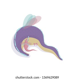 Magic dragon with child. Maternity and care concept.