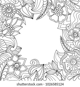 The  magic drawn  flowers and plants for decoration