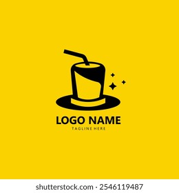 magic drink logo design vector