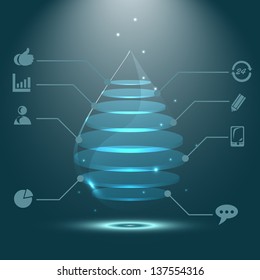 Magic drope infographic template. Vector illustration