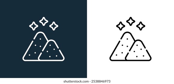 magic dust icon isolated on white and black colors. magic dust outline linear vector icon from magic collection for mobile apps, web and ui.