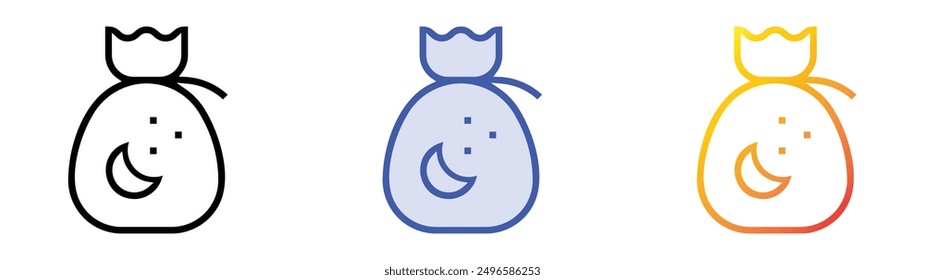 magic dust icon. Linear, Blue Fill and Gradient Style Design Isolated On White Background