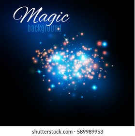 Magic Dust. Infinity. Abstract Background. Stars. Vector illustration
