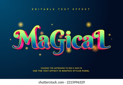 Magic Editable Text Effect Template