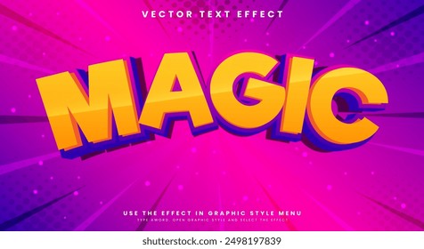 Magic editable text effect Template