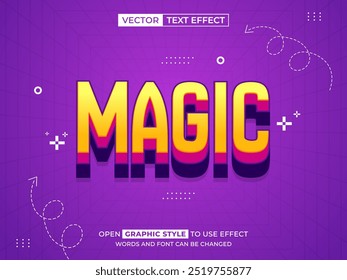 magic editable text, font effect, 3d text for title