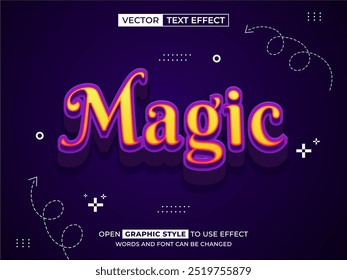 magic editable text, font effect, 3d text for title