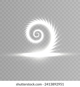 Magic effect of sparkling vortex glow. Abstract energy flow light line light energy.