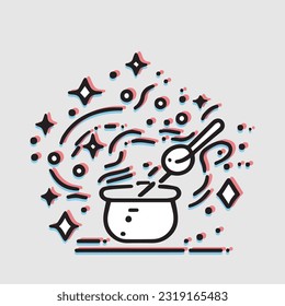 Magic effect, magic vector, eps , jpg, editable, colorful effect decaration