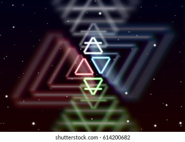Magic elements symbol spreads the mystic energy in spiritual space